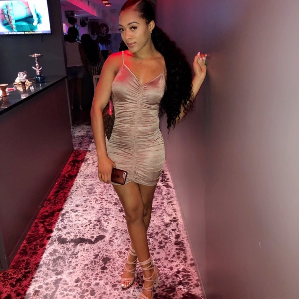 Cute Taupe Mini Dress